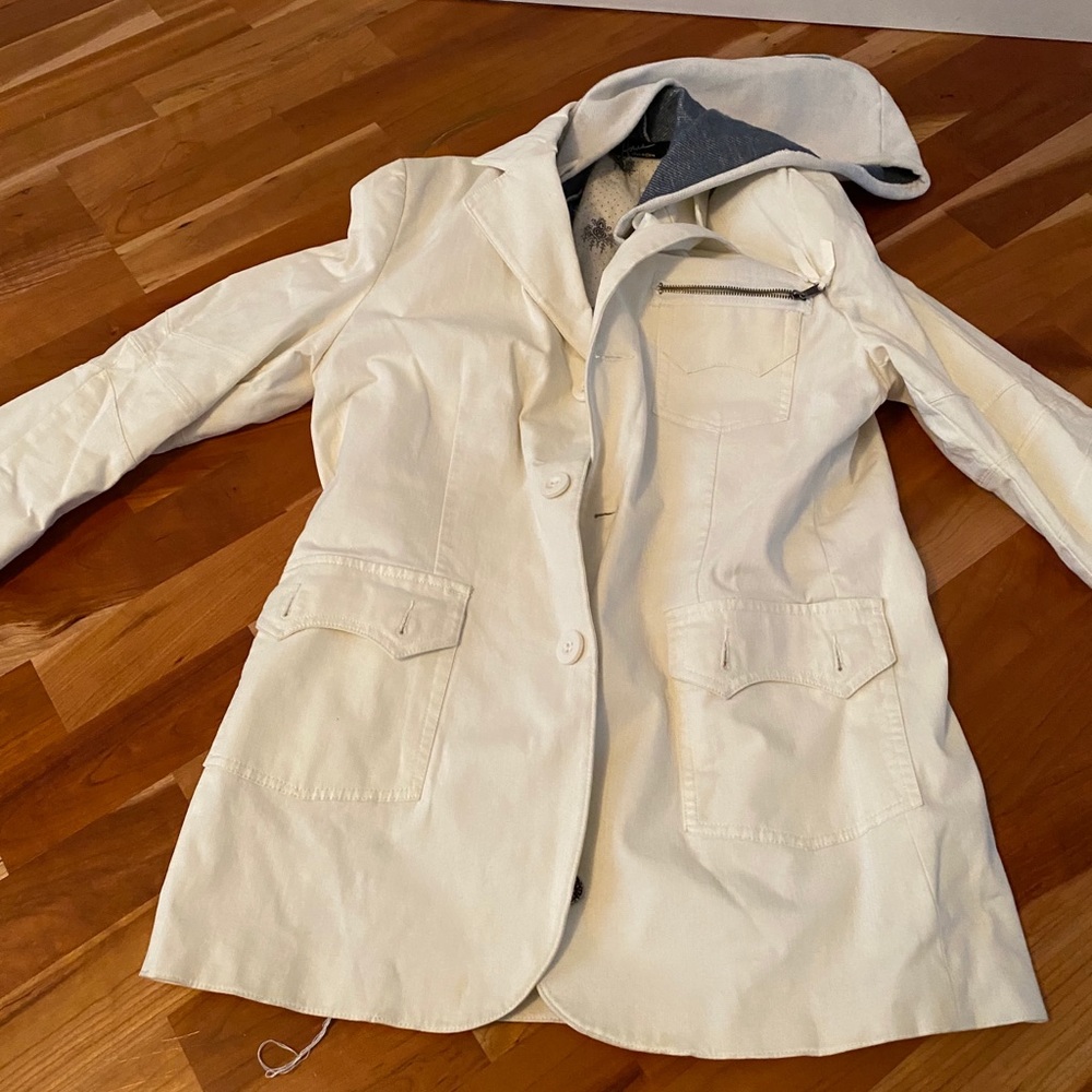 Men’s English Country white hoodie jacket S